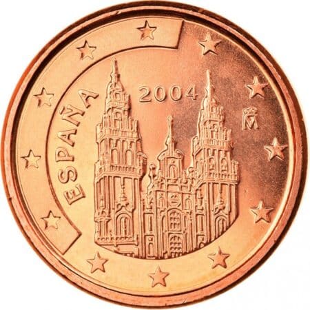 Anverso Moneda 1 céntimo de euro 2004 España