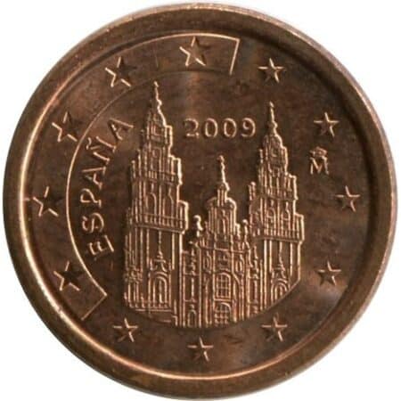 anverso españa moneda de 1 centimo de euro 2009
