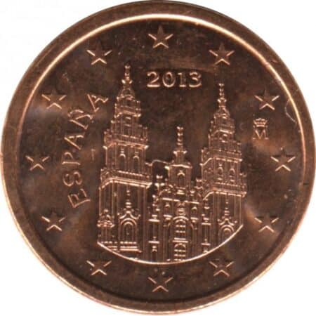 anverso españa moneda de 1 centimo de euro 2013