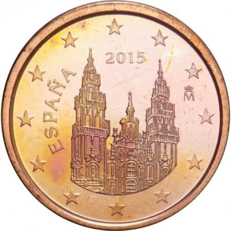 anverso españa moneda de 1 centimo de euro 2015