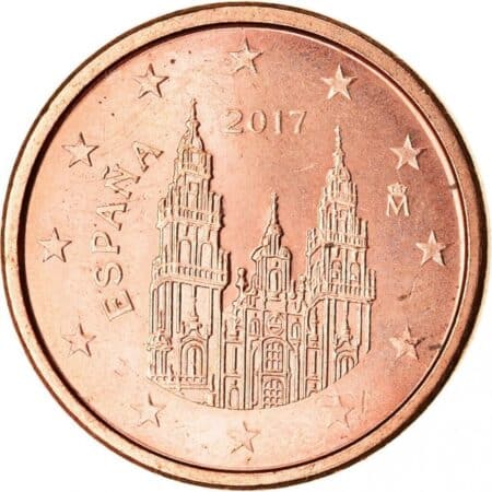 anverso españa moneda de 1 centimo de euro 2017