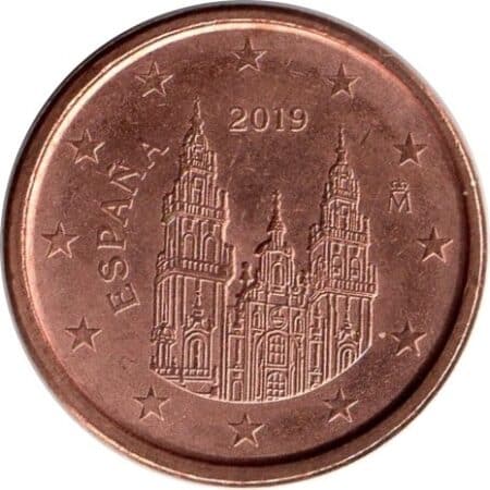 Moneda 1 céntimo de euro 2019 España anverso en numinformatica