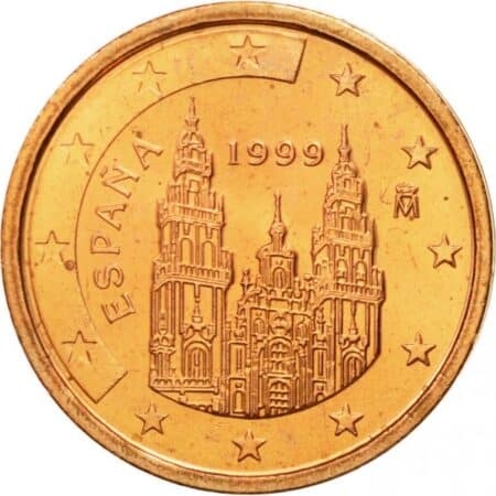 Moneda 2 céntimo de euro 1999 España anverso en numinformatica