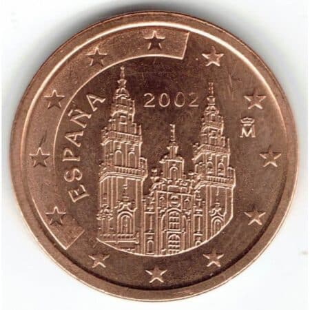 Moneda 2 céntimo de euro 2002 España anverso en numinformatica