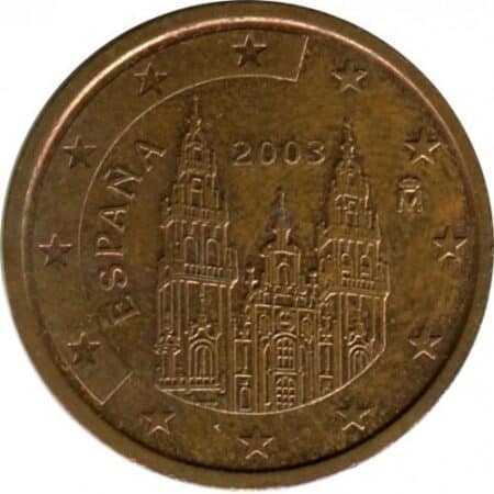 Moneda 2 céntimo de euro 2003 España anverso en numinformatica