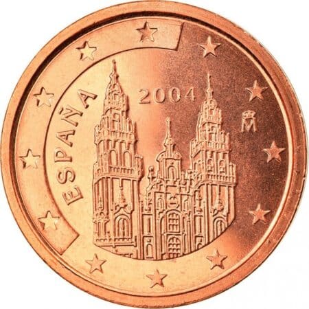 Moneda 2 céntimo de euro 2004 España anverso en numinformatica