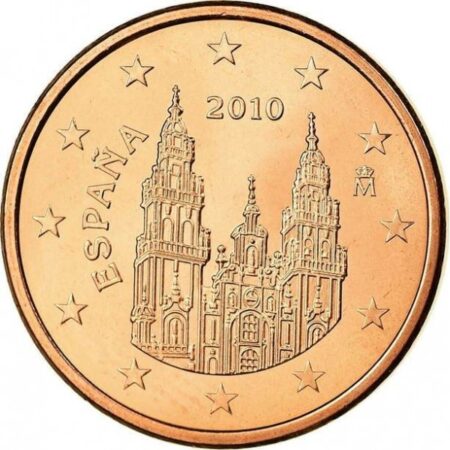 Moneda 2 céntimo de euro 2010 España anverso en numinformatica