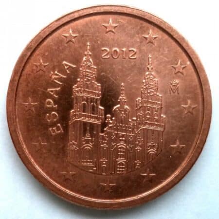 Moneda 2 céntimo de euro 2012 España anverso en numinformatica