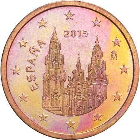 Moneda 2 céntimo de euro 2015 España anverso en numinformatica