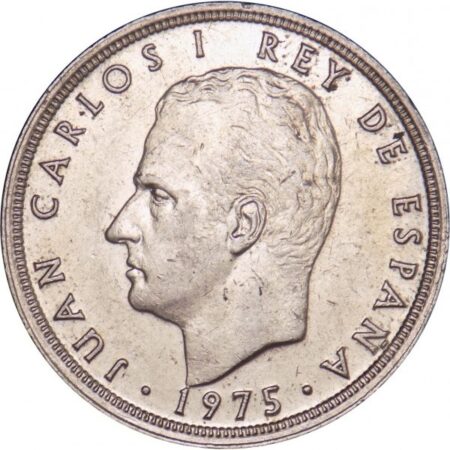 Moneda 5 pesetas 1975 España con CECA 79 anverso