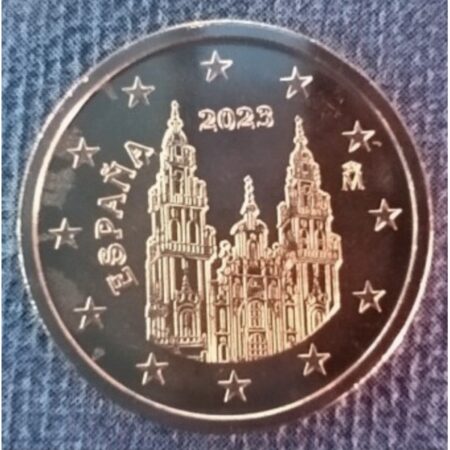 Moneda 2 céntimos de euro 2023 España anverso en numinformatica