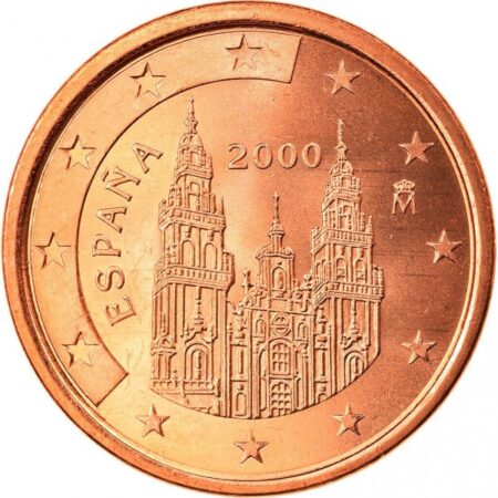 Moneda 5 céntimos de euro 2000 España anverso en numinformatica