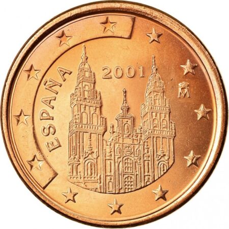 Moneda 5 céntimos de euro 2001 España anverso en numinformatica