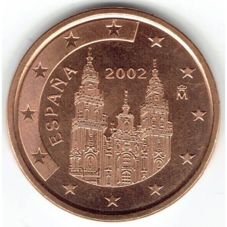 Moneda 5 céntimos de euro 2002 España anverso en numinformatica