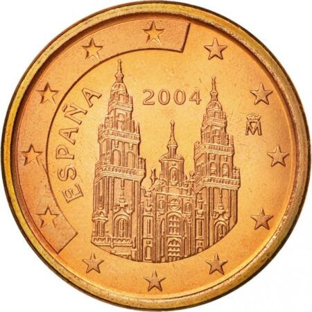 Moneda 5 céntimos de euro 2004 España anverso en numinformatica