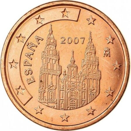 Moneda 5 céntimos de euro 2007 España anverso en numinformatica