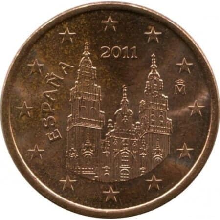 Moneda 5 céntimos de euro 2011 España anverso en numinformatica