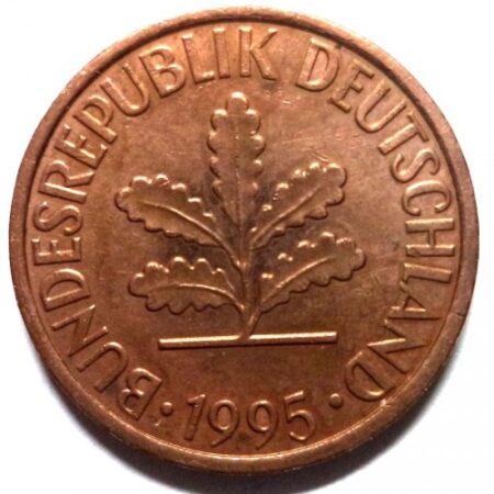 2 peniques 1995 Alemania Ceca J anverso moneda