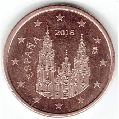 Moneda 5 céntimos de euro 2016 España REVERSO