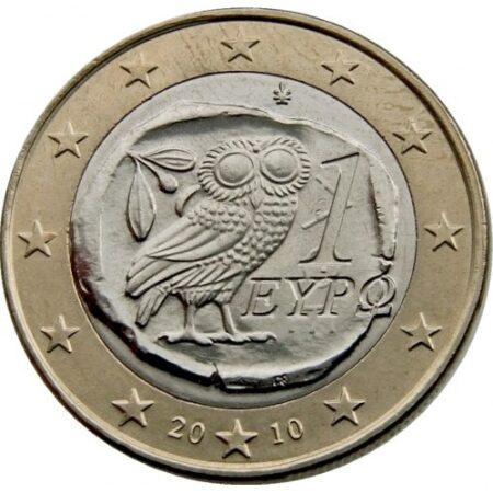Moneda 1 Euro 2010 Grecia anverso