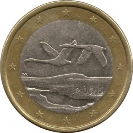moneda de 1 euro Finlandia año 2005 anverso en numinformatica