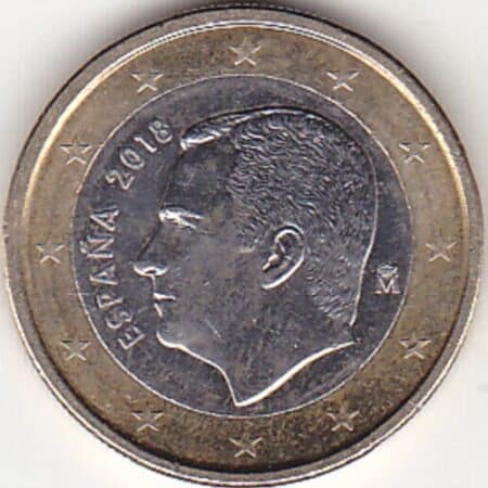 Moneda 1 Euro 2018 España anverso