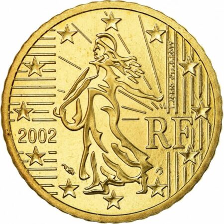 Moneda 50 céntimos Euros 2002 Francia anverso