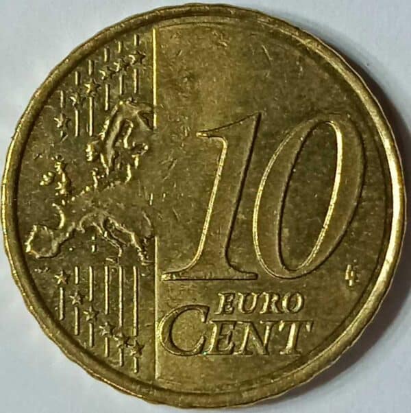 Reverso moneda de 10 céntimos de euro España del año 2019 en numinformatica