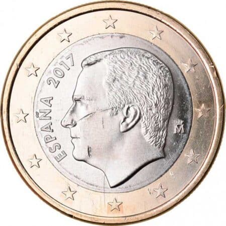 Moneda 1 Euro 2017 España anverso