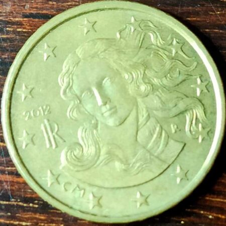 Moneda 10 céntimos 2012 Italia anverso