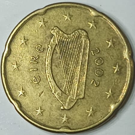 20 céntimos de euro 2002 irlanda anverso moneda