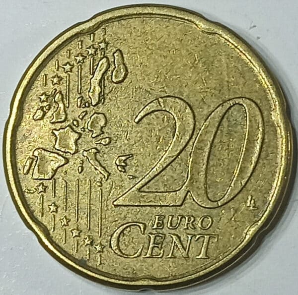 20 céntimos de euro 2002 irlanda reverso moneda