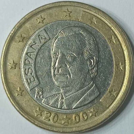 Moneda 1 Euro 2000 España anverso