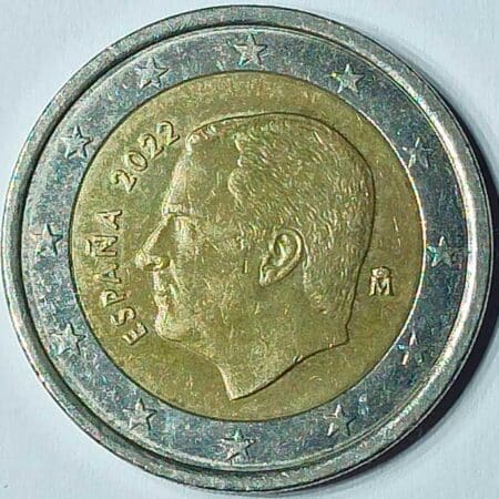 Moneda 2 Euros 2022 España anverso en numinformatica