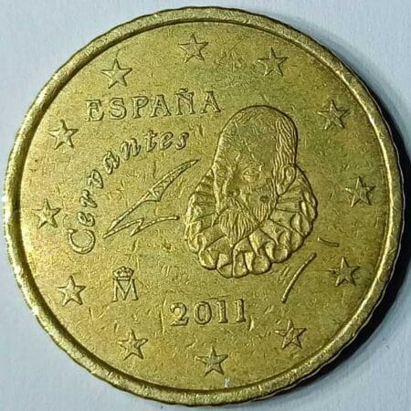 Moneda 50 céntimos Euro 2011 España anverso en numinformatica