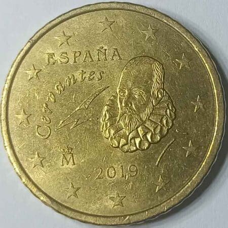 Moneda 50 céntimos Euro 2019 España anverso en numinformatica