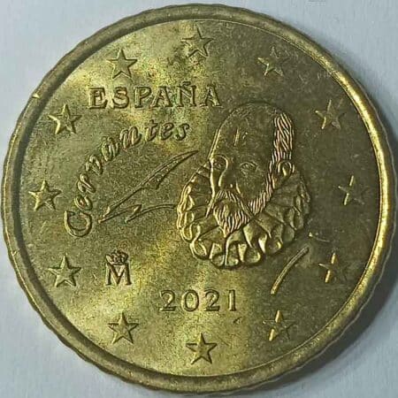 Moneda 50 céntimos Euro 2021 España anverso en numinformatica