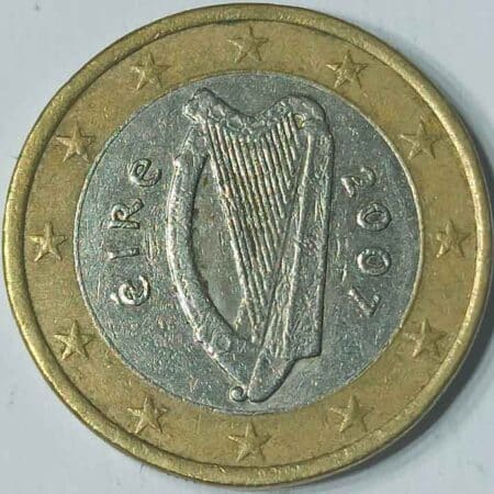 Moneda 1 Euro 2007 Irlanda anverso en numinformatica