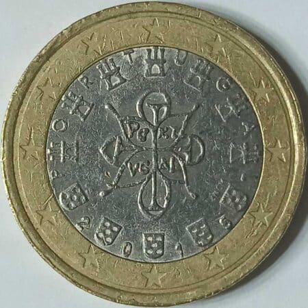 Moneda de 1 euro anverso del año 2015 en numinformatica