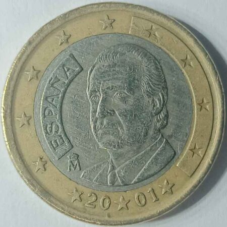 Moneda 1 Euro 2001 España anverso en numinformatica