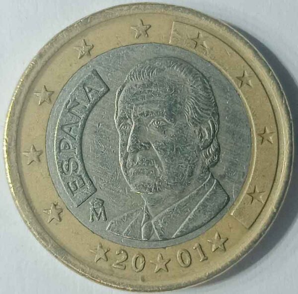 Moneda 1 Euro 2001 España anverso en numinformatica