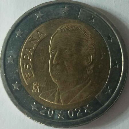 Moneda 2 Euros 2002 España anverso en numinformatica