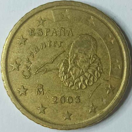 Moneda 50 céntimos Euro 2003 España anverso en numinformatica