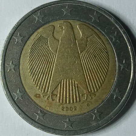 Moneda 2 Euros 2002 Alemania CECA G anverso en numinformatica