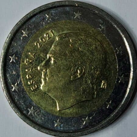 Moneda 2 euros 2021 España anverso en numinformatica