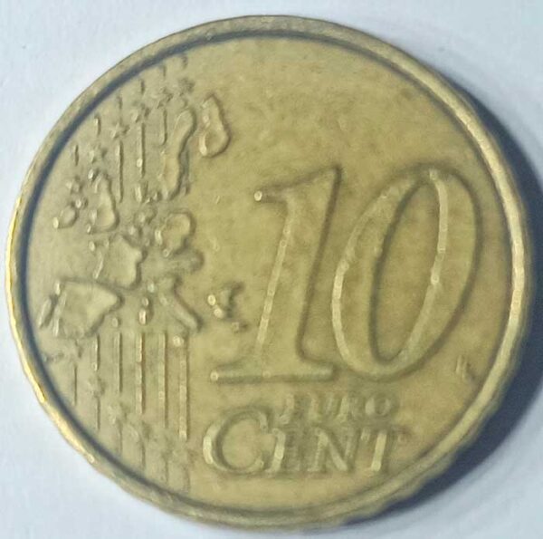 Reverso Moneda 10 céntimos Euros 2001 Francia
